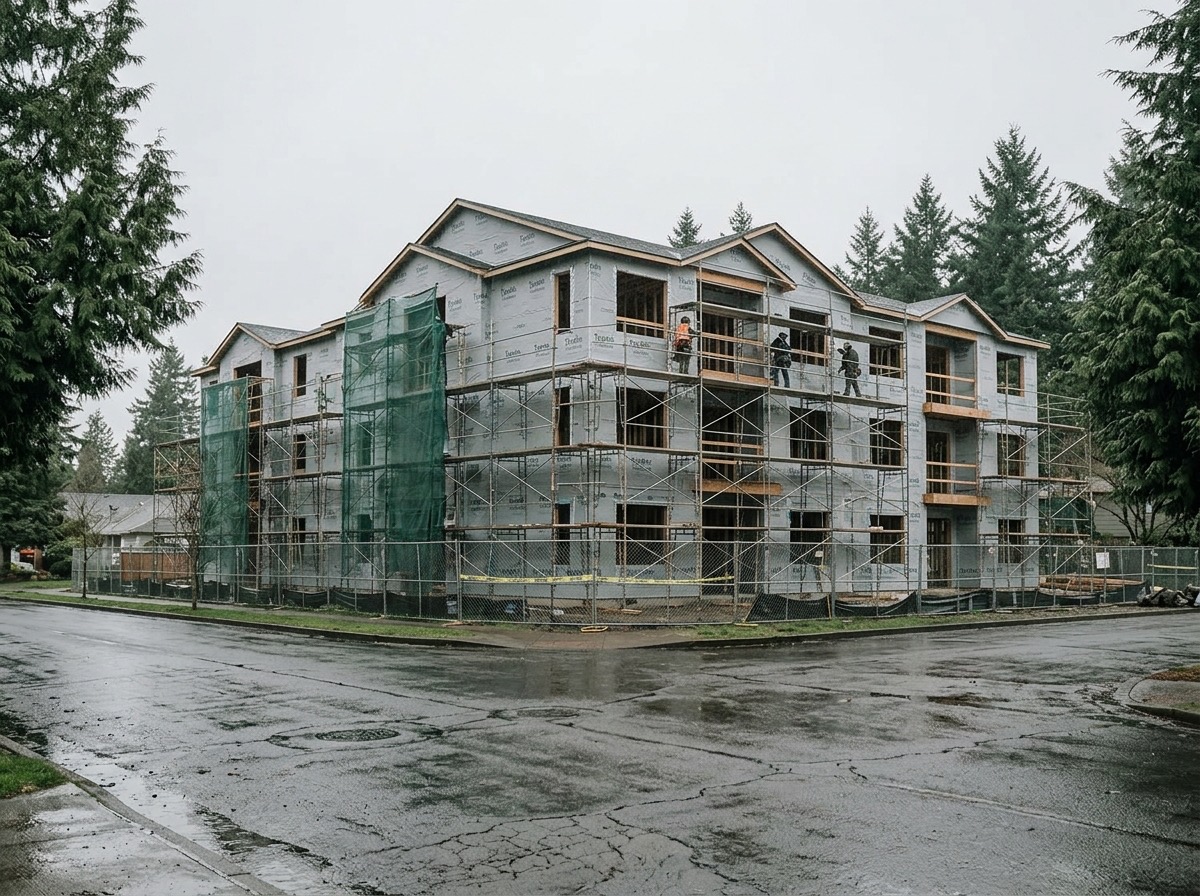Multi-family building under construction